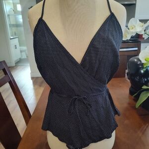 Santa Sofia Pokodot Wrap Blouse